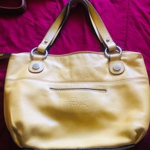 Yellow fossil purse